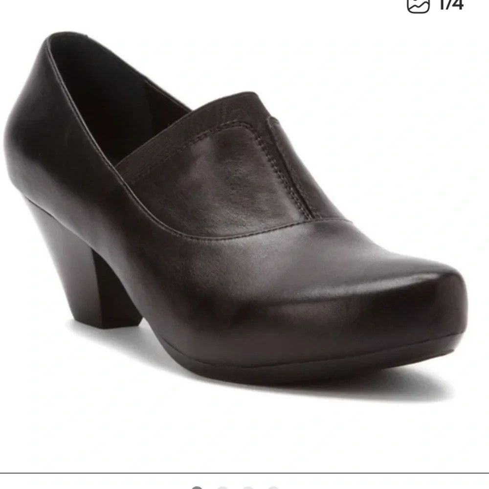 Dansko Women's Black Leather Beatrix Cuban Heel Pumps  EU 39 / US 8.5